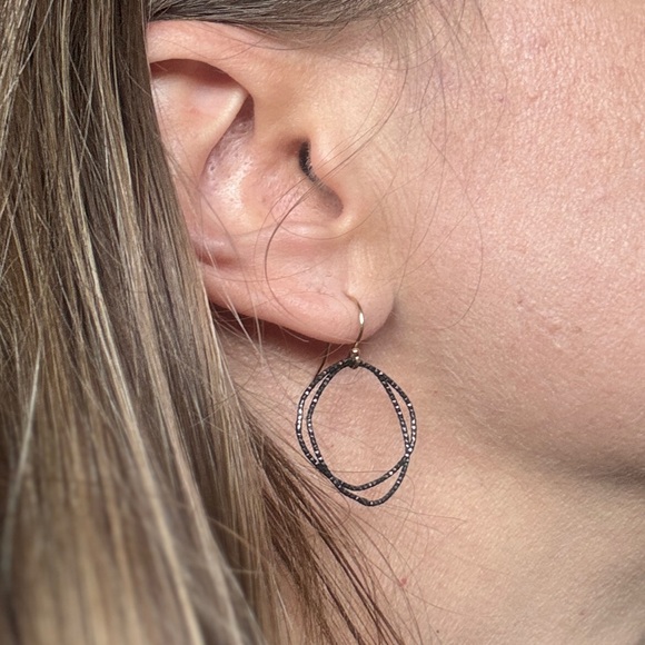 Original Hardware Shimmer Circle Earrings - Picture 6 of 6